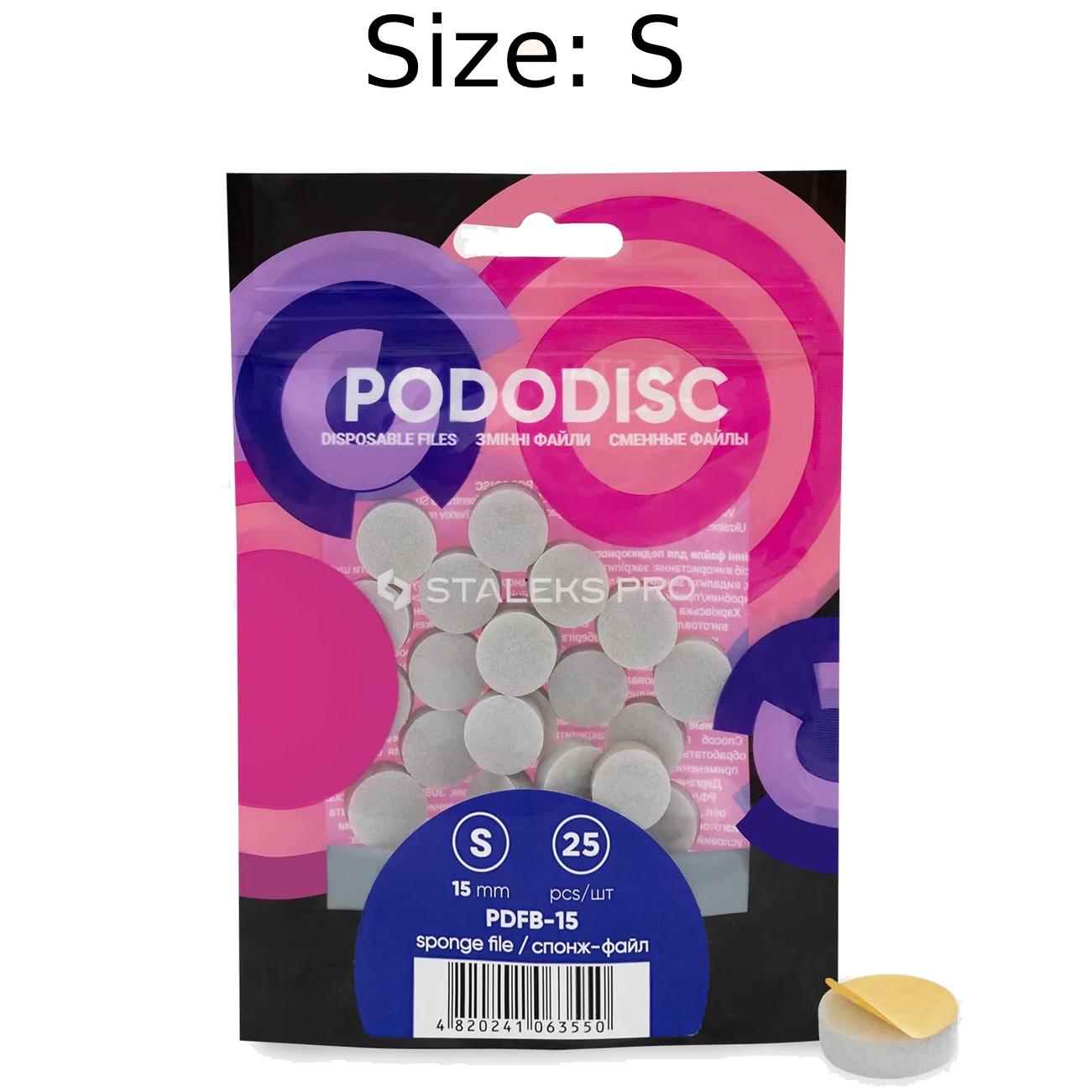 STALEKS PRO PODODISC DISPOSABLE DISC FILES SPONGES FOR PEDICURE 25 PCS PDFB- STALEKS™