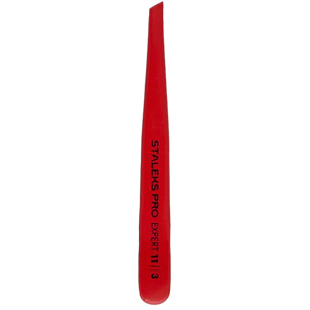 STALEKS PRO EXPERT 11 TYPE 3R EYEBROW TWEEZERS WIDE SLANT RED TE-11/3R - STALEKS™