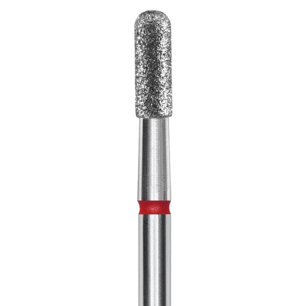 DIAMOND NAIL DRILL BIT, "CYLINDER", RED, HEAD DIAMETER 2.3/6.5MM (FA30R023/6.5) - STALEKS™