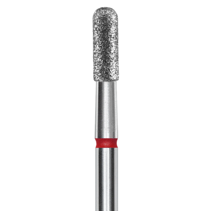 DIAMOND NAIL DRILL BIT, "CYLINDER", RED, HEAD DIAMETER 2.3/6.5MM (FA30R023/6.5) - STALEKS™