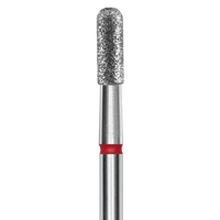 DIAMOND NAIL DRILL BIT, "CYLINDER", RED, HEAD DIAMETER 2.3/6.5MM (FA30R023/6.5) - STALEKS™