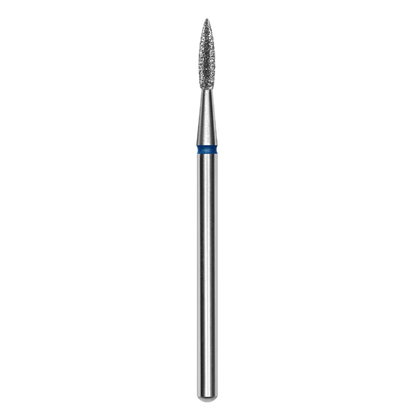 DIAMOND NAIL DRILL BIT, POINTED "FLAME", BLUE, HEAD DIAMETER 1.8MM/8MM (FA11B018/8)- STALEKS™