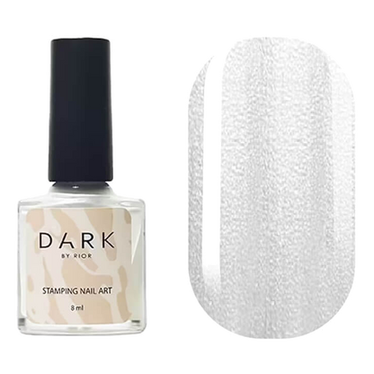 DARK STAMPING POLISH WHITE PEARL #44, 8ml