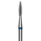 DIAMOND NAIL DRILL BIT, POINTED "FLAME", BLUE, HEAD DIAMETER 1.8MM/8MM (FA11B018/8)- STALEKS™