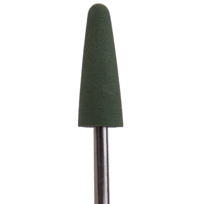 DARK SILICONE POLISHER #302, THIN ROUNDED BULLET, GREEN