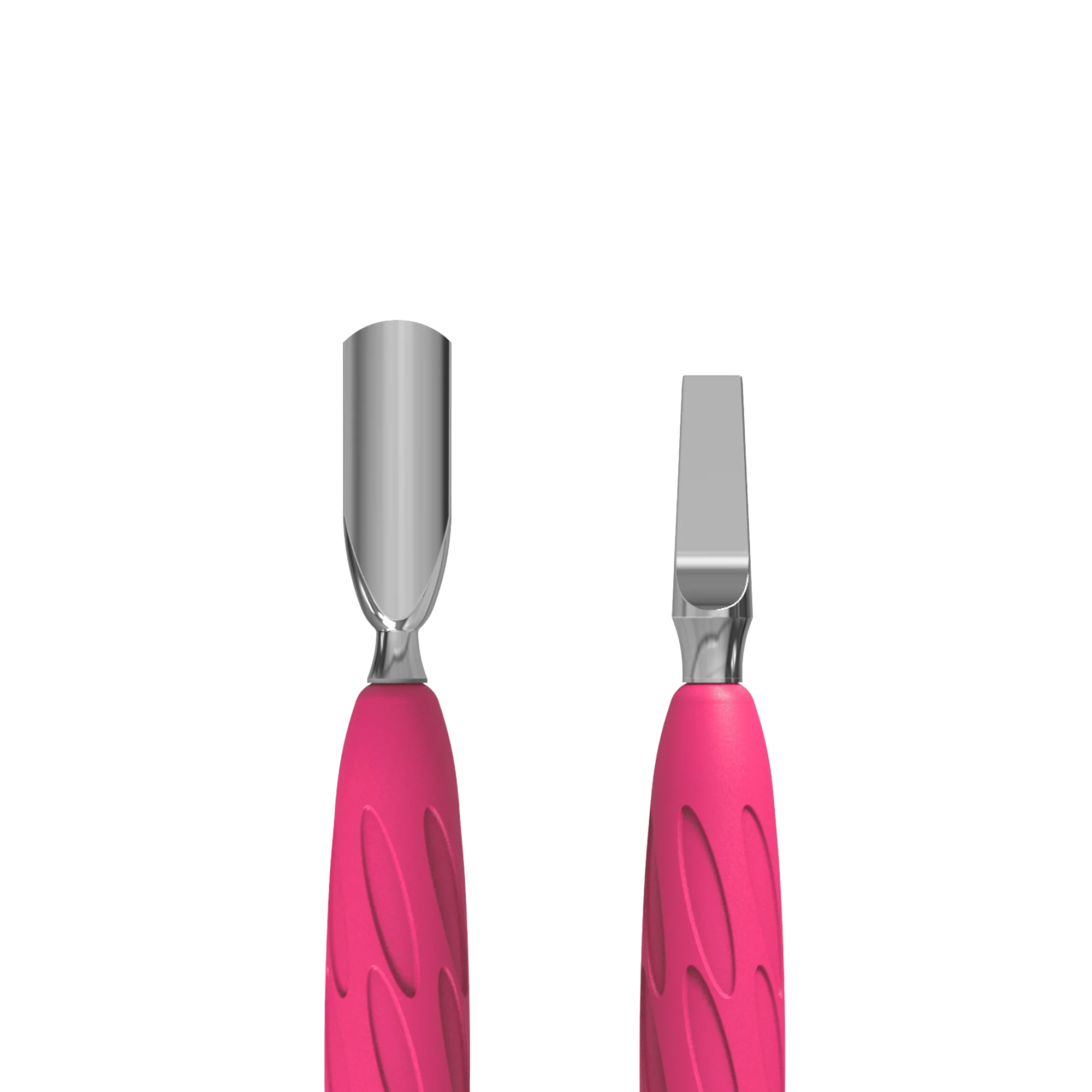 Manicure Pusher With Silicone Handle "Gummy" UNIQ 10 TYPE 5 (Narrow Rounded Pusher + Wide Blade) PQ-10/5- STALEKS