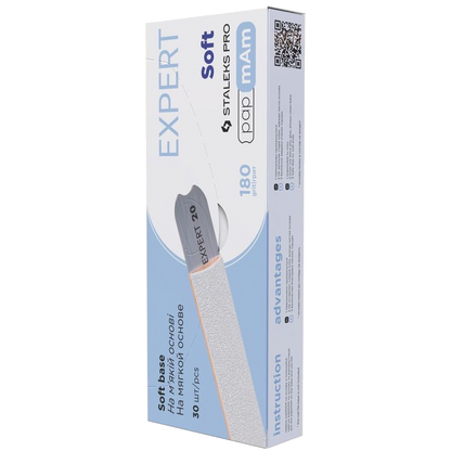 DISPOSABLE FILES PAPMAM FOR STRAIGHT NAIL FILE (SOFT BASE) EXPERT 20 (30 PCS) DFCE-20 W- STALEKS™