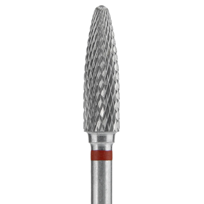 CARBIDE NAIL DRILL BIT, "CORN", RED, HEAD DIAMETER 4/14MM (FT90R040/14) (#208)-STALEKS™