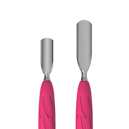 Manicure Pusher With Silicone Handle "Gummy" UNIQ 10 TYPE 1 (Wide Rounded Pusher + Narrow Rounded Pusher) PQ-10/1- STALEKS