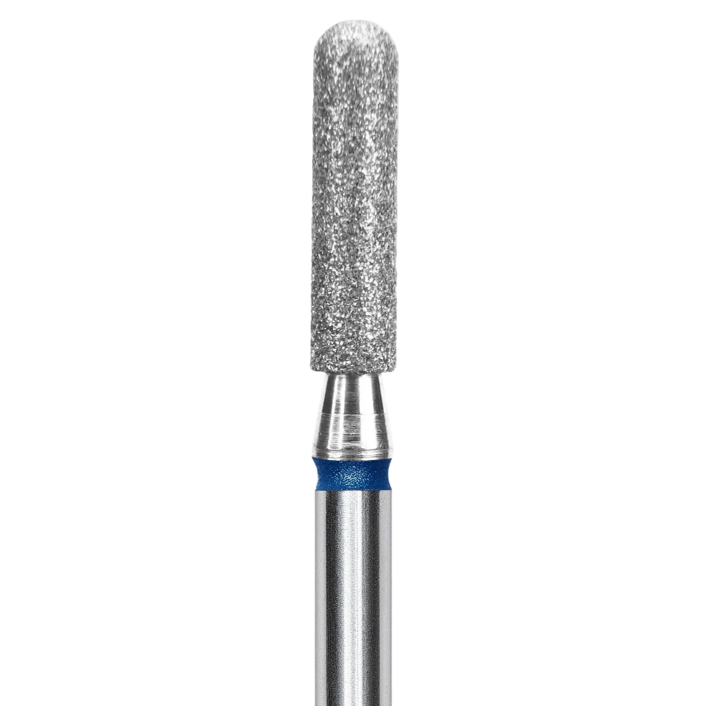 DIAMOND NAIL DRILL BIT, "ROUNDED CYLINDER", BLUE, HEAD DIAMETER 2,5/10MM (FA30B025/10) - STALEKS™