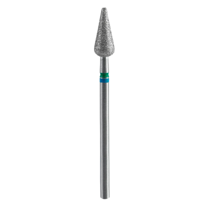 Diamond Nail Drill Bit Duo, "Pointed Pear", Blue-Green, EXPERT Head Diameter 5/12 mm (FA100BG050/12) - STALEKS