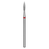 DIAMOND NAIL DRILL BIT, "POINTED FLAME", RED, HEAD DIAMETER 2.3 MM/WORKING PART 8 MM (FA11R023/8) - STALEKS™