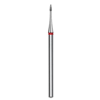 DIAMOND NAIL DRILL BIT, "FLAME", MINI RED, HEAD DIAMETER 1 MM/WORKING PART 3 MM (FA12R010/3) - STALEKS™