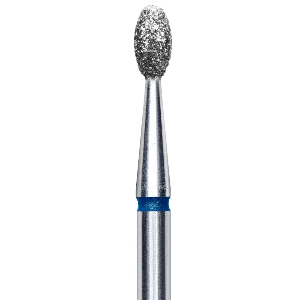 DIAMOND NAIL DRILL BIT, "OLIVE", BLUE, HEAD DIAMETER 2.5 MM/WORKING PART 5 MM (FA130B025/5) - STALEKS™