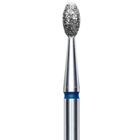 DIAMOND NAIL DRILL BIT, "OLIVE", BLUE, HEAD DIAMETER 2.5 MM/WORKING PART 5 MM (FA130B025/5) - STALEKS™