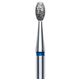 DIAMOND NAIL DRILL BIT, "OLIVE", BLUE, HEAD DIAMETER 2.5 MM/WORKING PART 5 MM (FA130B025/5) - STALEKS™