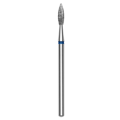 DIAMOND NAIL DRILL BIT, "POINTED FLAME", BLUE, HEAD DIAMETER 2.3 MM/WORKING PART 8 MM (FA11B023/8) - STALEKS™