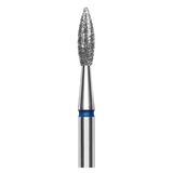 DIAMOND NAIL DRILL BIT, "POINTED FLAME", BLUE, HEAD DIAMETER 2.3 MM/WORKING PART 8 MM (FA11B023/8) - STALEKS™