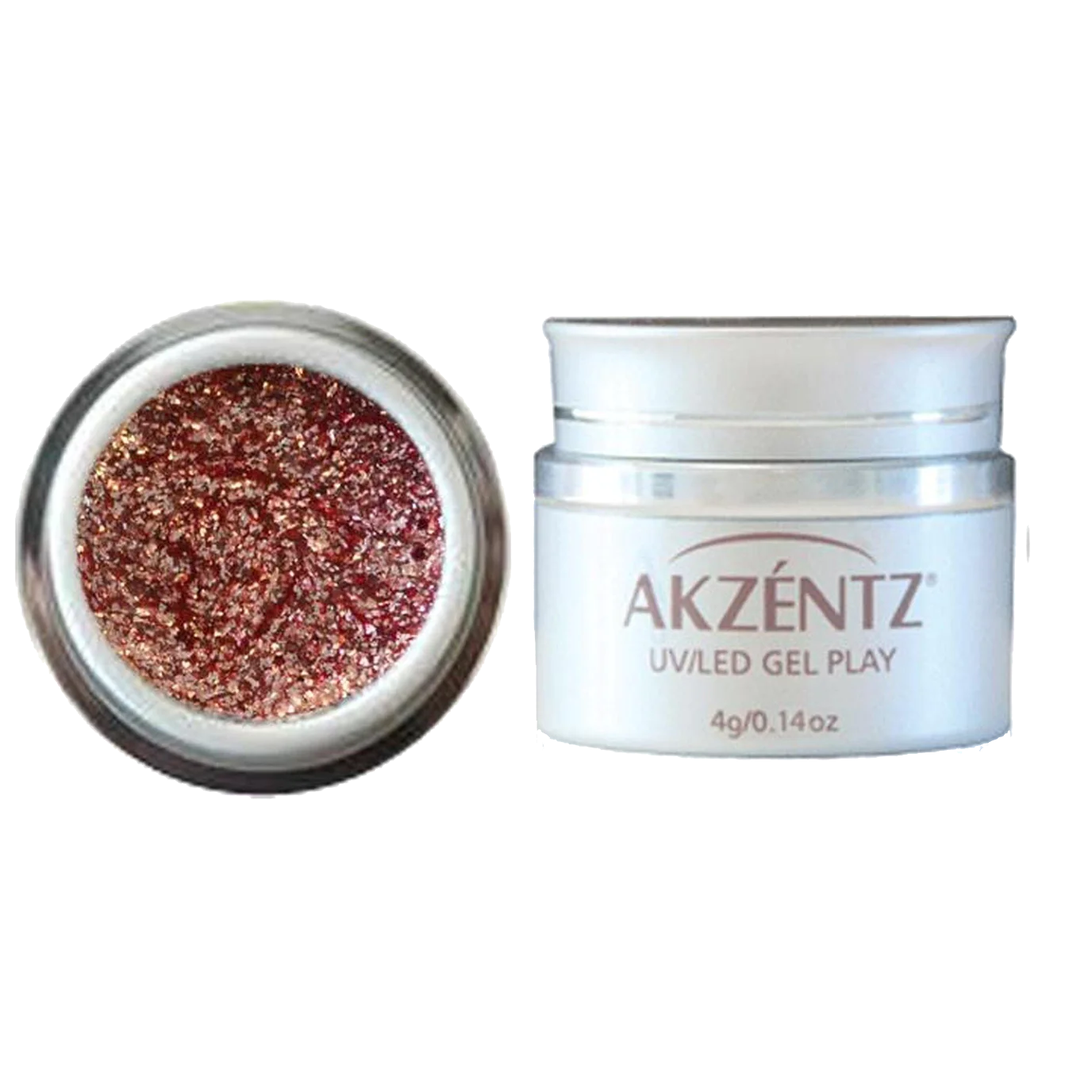 Akzentz Gel Play - Glitz Rose Gold Leaf