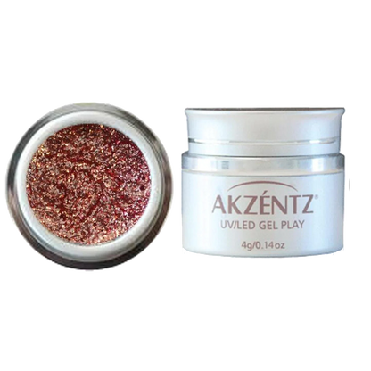 Akzentz Gel Play - Glitz Rose Gold Leaf