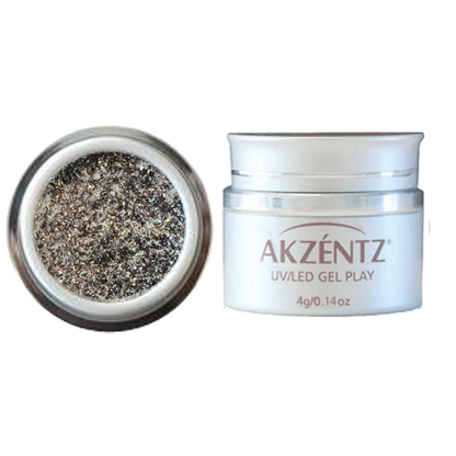 Akzentz Gel Play - Glitz White Gold Leaf