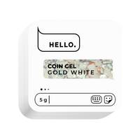 COIN GEL, GOLD WHITE, 5 G  -HELLO