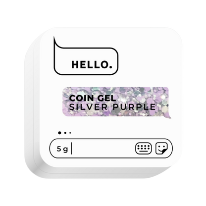 COIN GEL, SILVER PURPLE, 5 G  -HELLO