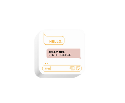 JELLY GEL, LIGHT BEIGE, 20g -HELLO