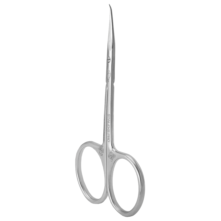 STALEKS PRO EXCLUSIVE 21 TYPE 2 PROFESSIONAL CUTICLE SCISSORS WITH HOOK SHORTENED CURVED HANDLES MAGNOLIA SX-21/2M- STALEKS™