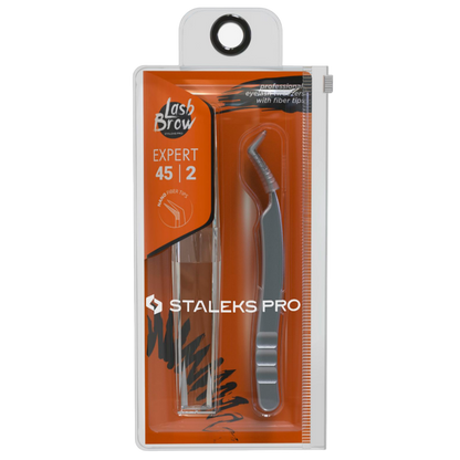 STALEKS PRO EXPERT 45 TYPE 2 PROFESSIONAL EYELASH TWEEZERS L-SHAPED TE-45/2 - STALEKS™