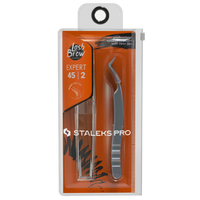 STALEKS PRO EXPERT 45 TYPE 2 PROFESSIONAL EYELASH TWEEZERS L-SHAPED TE-45/2 - STALEKS™