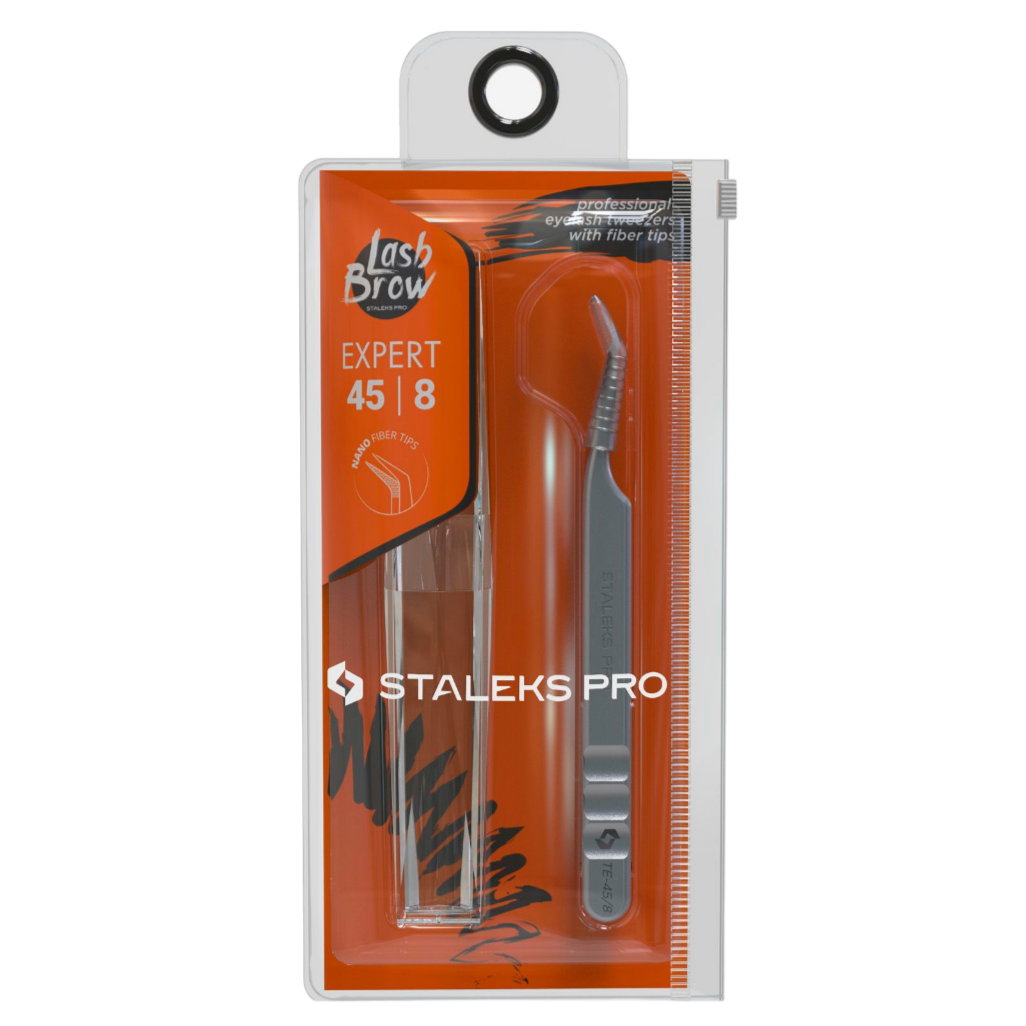 STALEKS PRO EXPERT 45 TYPE 8 PROFESSIONAL EYELASH TWEEZERS MINI L TE-45/8 - STALEKS™