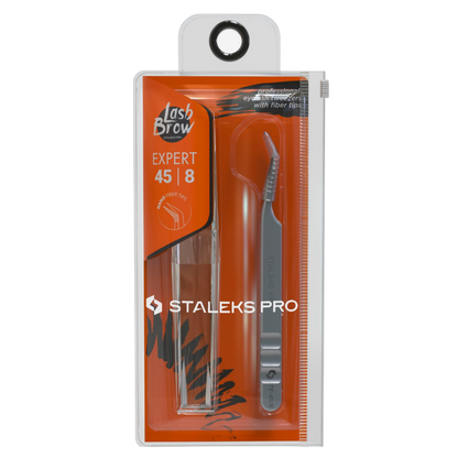 STALEKS PRO EXPERT 45 TYPE 8 PROFESSIONAL EYELASH TWEEZERS MINI L TE-45/8 - STALEKS™