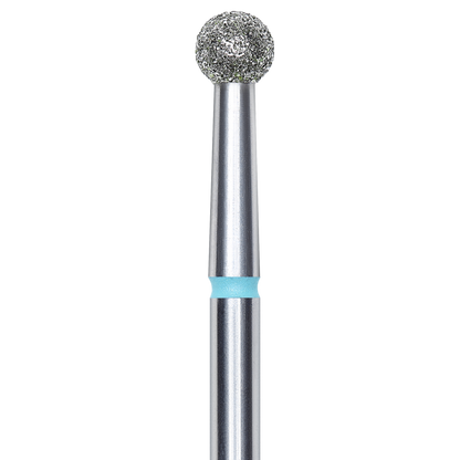 DIAMOND NAIL DRILL BIT, "BALL", BLUE, HEAD DIAMETER 3.5MM (FA01B035) - STALEKS™