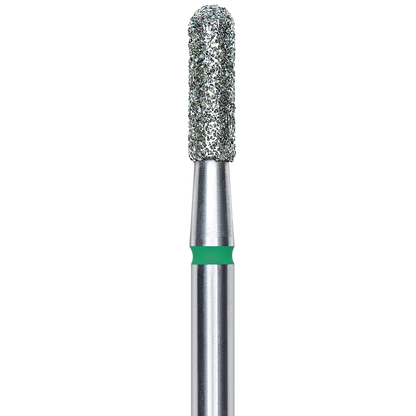 DIAMOND NAIL DRILL BIT, ROUNDED "CYLINDER", GREEN, HEAD DIAMETER 2.3/8MM (FA30G023/8) - STALEKS™