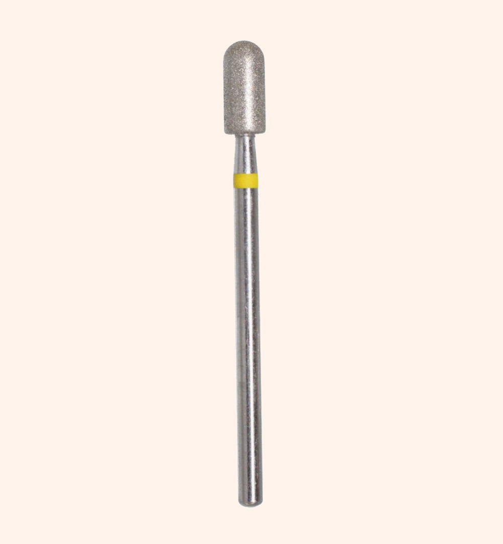 Diamond Nail Drill Bit Yellow Cylinder 4.0-9.0VF(#135)- KMIZ